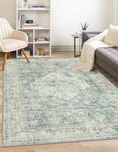 Sage Green 4x6 Vintage Area Rug