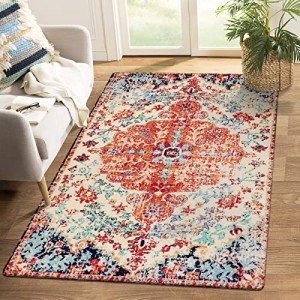 Bohemian Floral Medallion 4x6 Area Rug