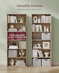 VASAGLE 6-Tier Adjustable Open Bookcase - Camel Brown