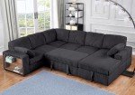 Oversized U-Shaped Convertible Sectional Sofa Bed