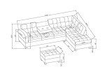 L-Shaped Modular Sectional Sofa with Storage Ottoman