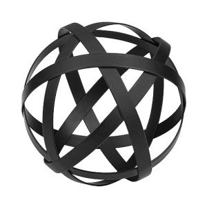 Distressed Black Decorative Metal Spheres for Home
