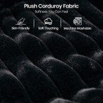 Belffin Convertible Plush Corduroy Modular Sectional Sofa