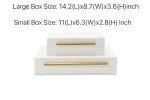 White Decorative Storage Boxes Set of 2