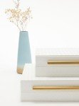 White Decorative Storage Boxes Set of 2