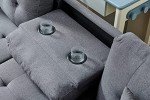 L-Shaped Modular Sectional Sofa with Storage Ottoman