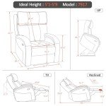 MCombo Massage Power Lift Recliner Chair - Cream
