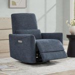Ink Blue Power Recliner Glider Chair with Lumbar Support