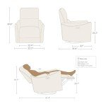 Ink Blue Power Recliner Glider Chair with Lumbar Support