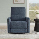 Ink Blue Power Recliner Glider Chair with Lumbar Support