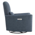 Ink Blue Power Recliner Glider Chair with Lumbar Support