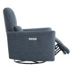 Ink Blue Power Recliner Glider Chair with Lumbar Support