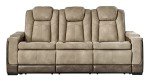 Power Reclining Sofa with Adjustable Headrest - Sand