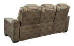 Power Reclining Sofa with Adjustable Headrest - Sand