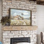 Rustic Barn Wall Art with Meadow Landscape