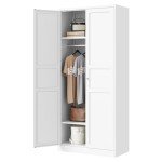 Letaya 72" Metal Wardrobe Closet with Shelves