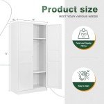 Letaya 72" Metal Wardrobe Closet with Shelves