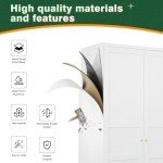 Letaya 72" Metal Wardrobe Closet with Shelves