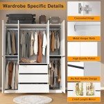 Stylish 6-Door Wardrobe with Mirrors and Drawers
