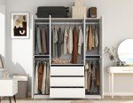 Stylish 6-Door Wardrobe with Mirrors and Drawers
