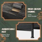 Charcoal Black 8-Drawer Fabric Dresser for Storage