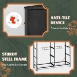 Charcoal Black 8-Drawer Fabric Dresser for Storage