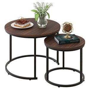 Modern Round Nesting Coffee Table Set of 2