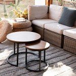 Modern Round Nesting Coffee Table Set of 2