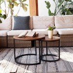 Modern Round Nesting Coffee Table Set of 2