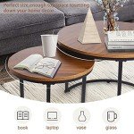 Modern Round Nesting Coffee Table Set of 2