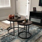 Modern Round Nesting Coffee Table Set of 2