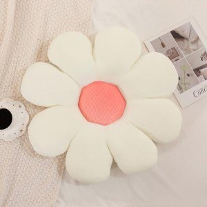 White Flower Shaped Throw Pillow - 15.7