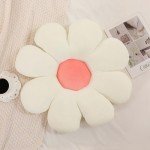 White Flower Shaped Throw Pillow - 15.7
