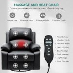 Oversized Heat and Massage Rocker Recliner Chair