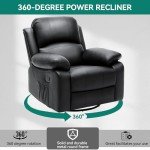 Oversized Heat and Massage Rocker Recliner Chair