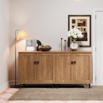 Farmhouse Modern Buffet Sideboard Storage Cabinet
