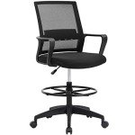 Adjustable Height Drafting Chair with Lumbar Support