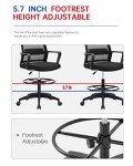 Adjustable Height Drafting Chair with Lumbar Support