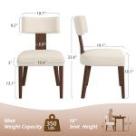 LUE BONA Set of 4 Mid Century Dining Chairs