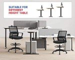 Adjustable Height Drafting Chair with Lumbar Support