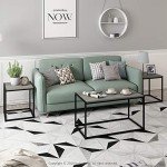 Modern Coffee Table Set with 2 End Tables