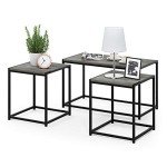 Modern Coffee Table Set with 2 End Tables