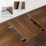 Extendable 5-Piece Walnut Dining Table Set