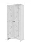 Farmington 31.5" Wide Ivory Pine Storage Cabinet