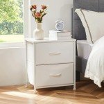 Stylish Set of 2 Nightstands with Drawers