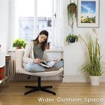 Beige Criss Cross Swivel Desk Chair