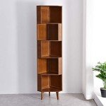 Industrial Corner Cube Bookshelf for Home Office