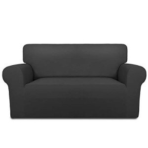 Stretchy Non-Slip Sofa Slipcover – Dark Gray