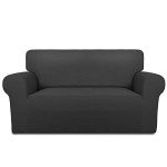 Stretchy Non-Slip Sofa Slipcover – Dark Gray