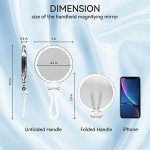 30X Magnifying Travel Mirror with Handle
